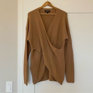 Express cross over sweater knit M